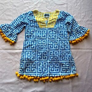 Mud Pie Toddler 100% Cotton Groovy Tunic‎ Coverup Size 4T